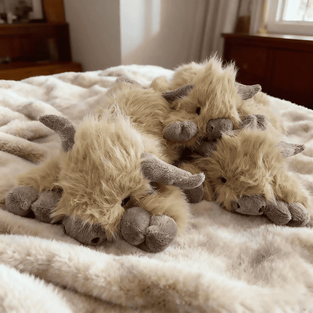 Qozy Weighted Highland Cow Plush
