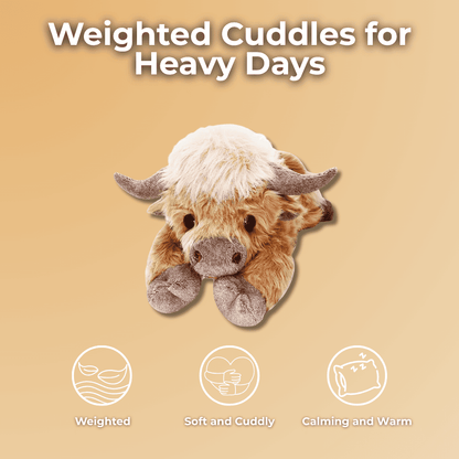 Qozy Weighted Highland Cow Plush