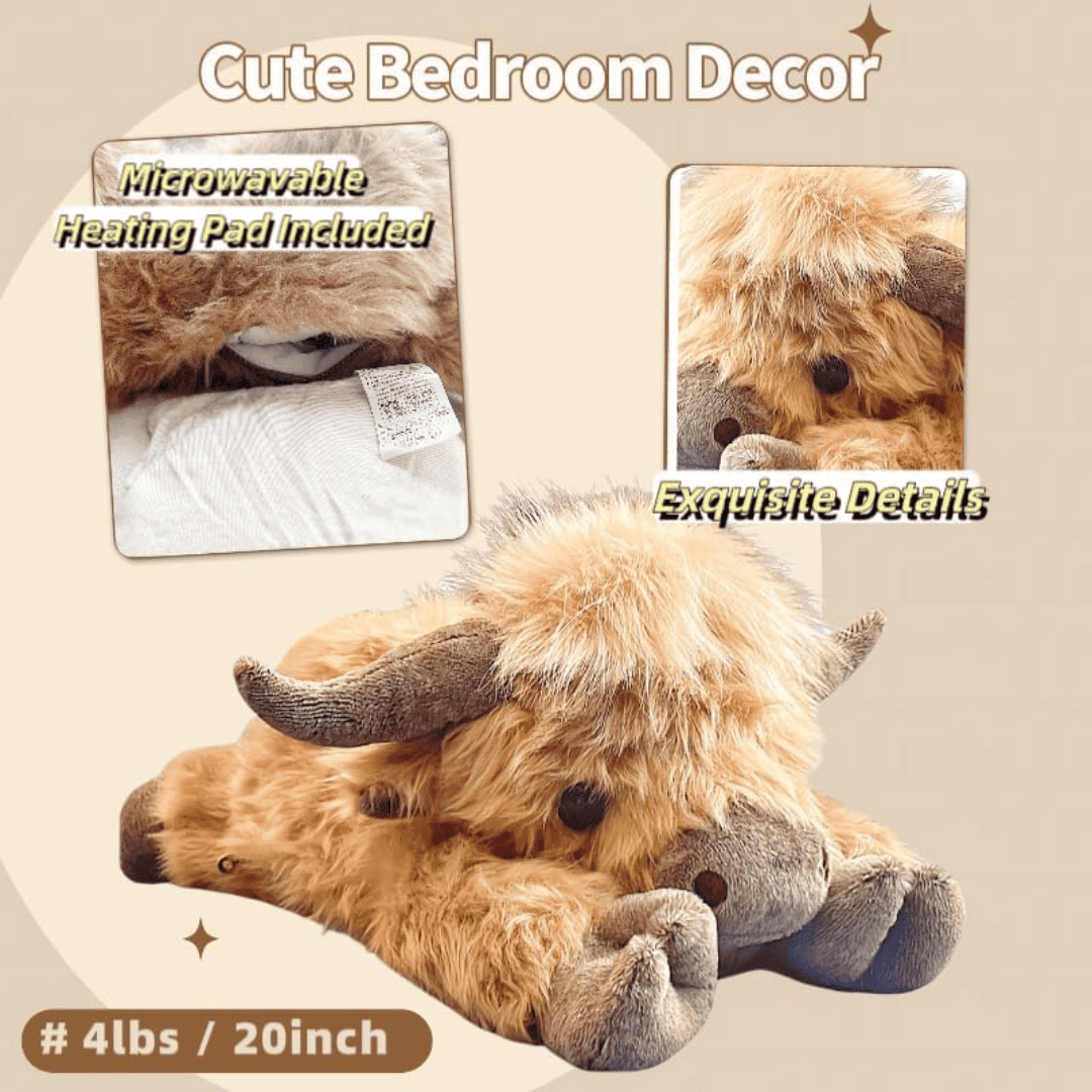 Qozy Weighted Highland Cow Plush