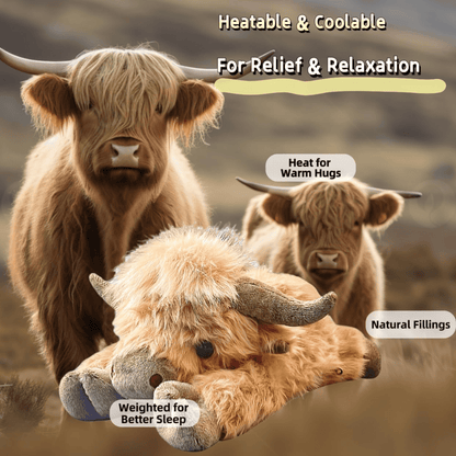 Qozy Weighted Highland Cow Plush